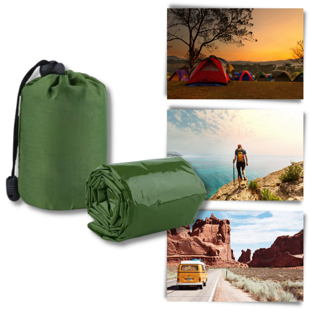 Sac de survie em Mylar da Emergency Zone, resistente, compacto e ideal para camping, trekking e situações de emergência.