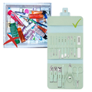Conjunto de manicure portátil Nafxzy com 12 peças em estojo verde-menta, ideal para cuidados de beleza em viagem.