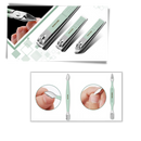 Conjunto de manicure portátil da Nafxzy com 12 peças em estojo verde-menta, ideal para cuidados de beleza em viagem.