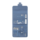 Conjunto portátil de cosméticos de manicure da Nafxzy com 12 peças em embalagem verde-menta, ideal para cuidados das unhas.