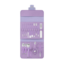 Conjunto de manucure portátil da Nafxzy com 12 peças em estojo verde-menta, ideal para cuidados de unhas.