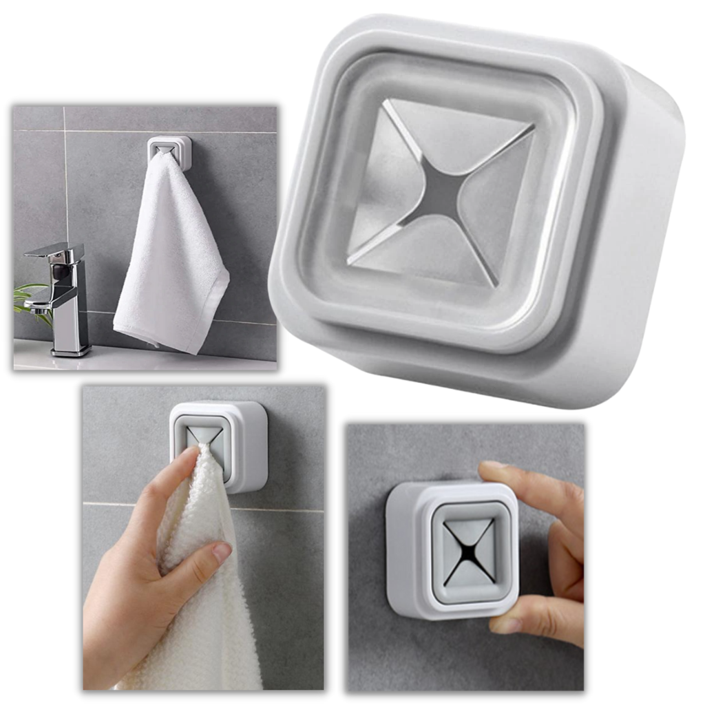 Conjunto de 3 porta-serviettes adesivos cinza da Nafxzy para organização de banheiro ou cozinha.