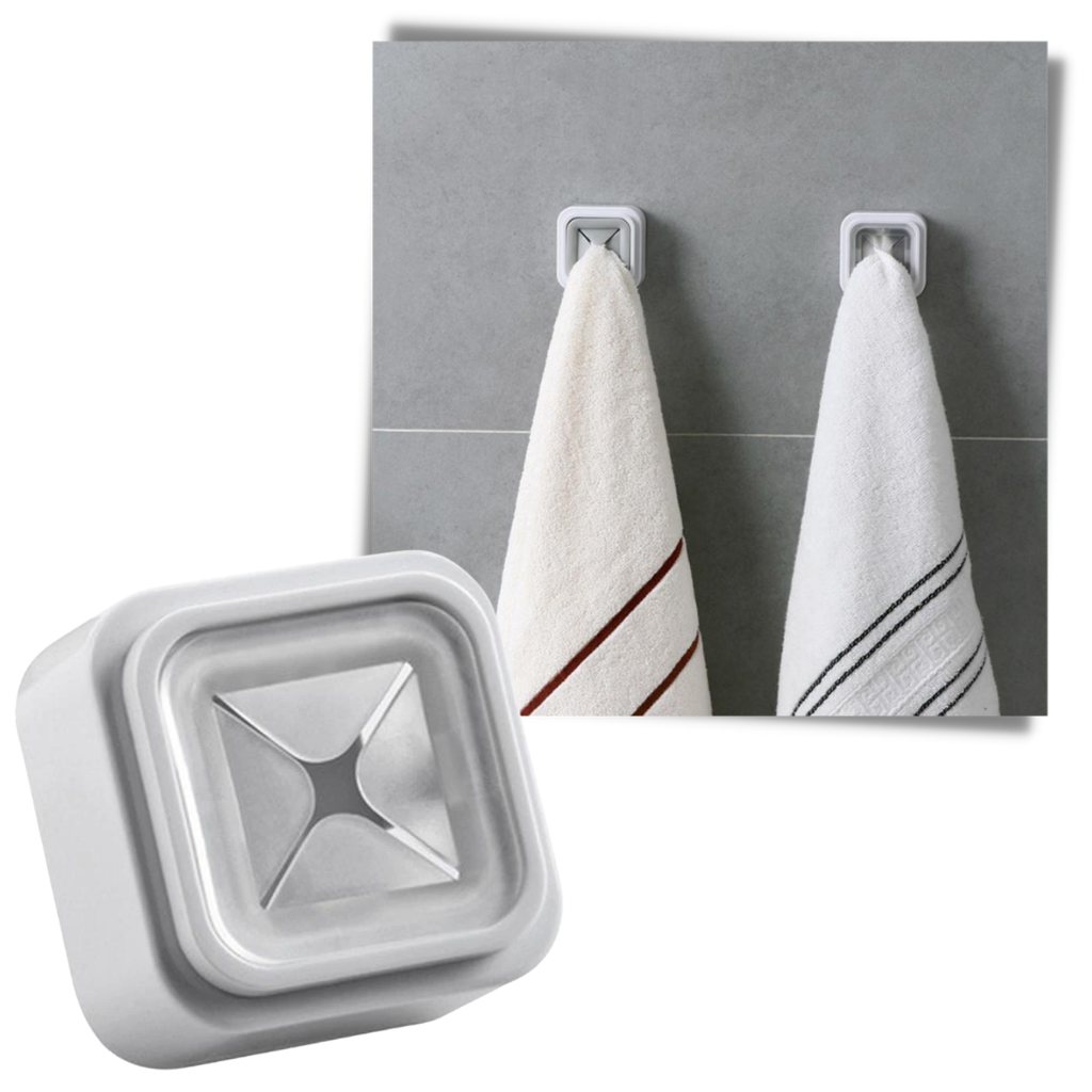 Conjunto de 3 porta-serviettes adesivos Nafxzy em cinza, ideal para organização de banheiros e cozinhas.