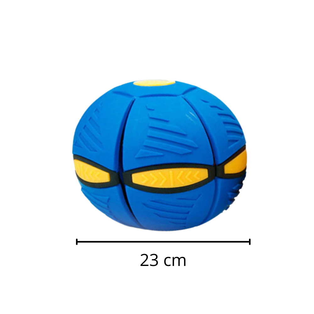 Ballon mágico de OVNI da marca Namatu, brinquedo de atividade em cor azul com design de disco voador divertido.