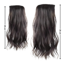Extensão de cabelo natural com clips da marca Hairdo, cabelo costurado à mão, ideal para aumentar o volume e comprimento dos fios.