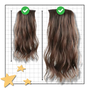 Extensões de cabelo naturais com clipes da Hairdo, cabelo ondulado e comprido para variados estilos.