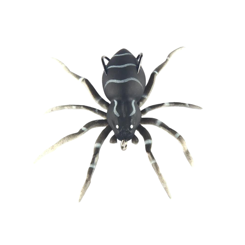Isca de pesca em forma de aranha com movimentos naturais, preta, da marca Amazing Fashion Decoration.