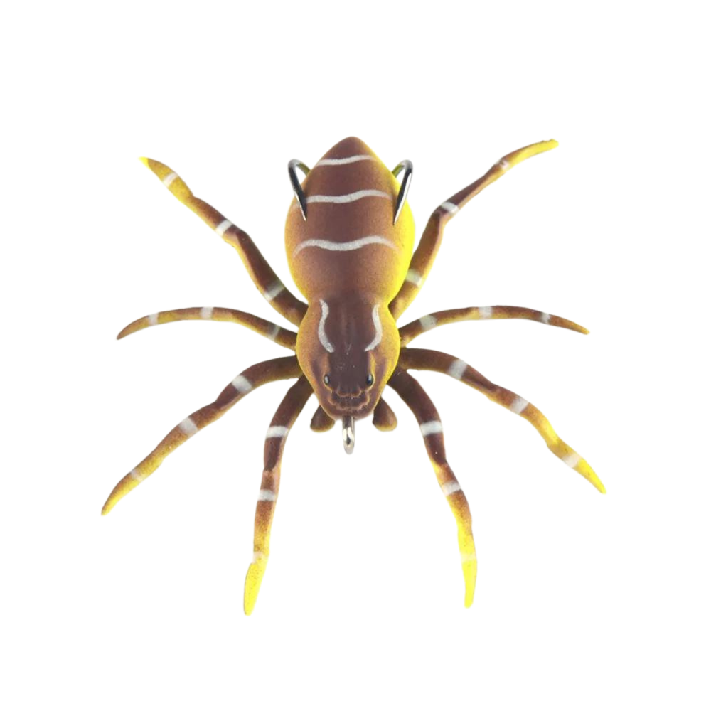Isca de pesca em forma de aranha com movimentos naturais, marca Amazing Fashion Decoration, cor marrom, para pesca esportiva.