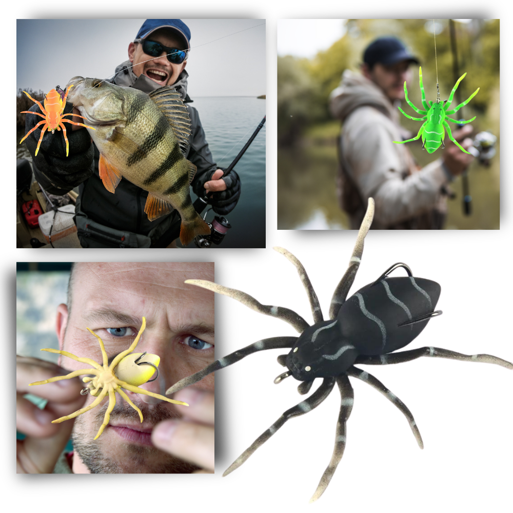 Isca de pesca em forma de aranha com movimentos naturais, marca Amazing Fashion Decoration, ideal para pesca esportiva