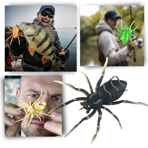 Isca de pesca em forma de aranha com movimentos naturais, marca Amazing Fashion Decoration, ideal para pesca esportiva
