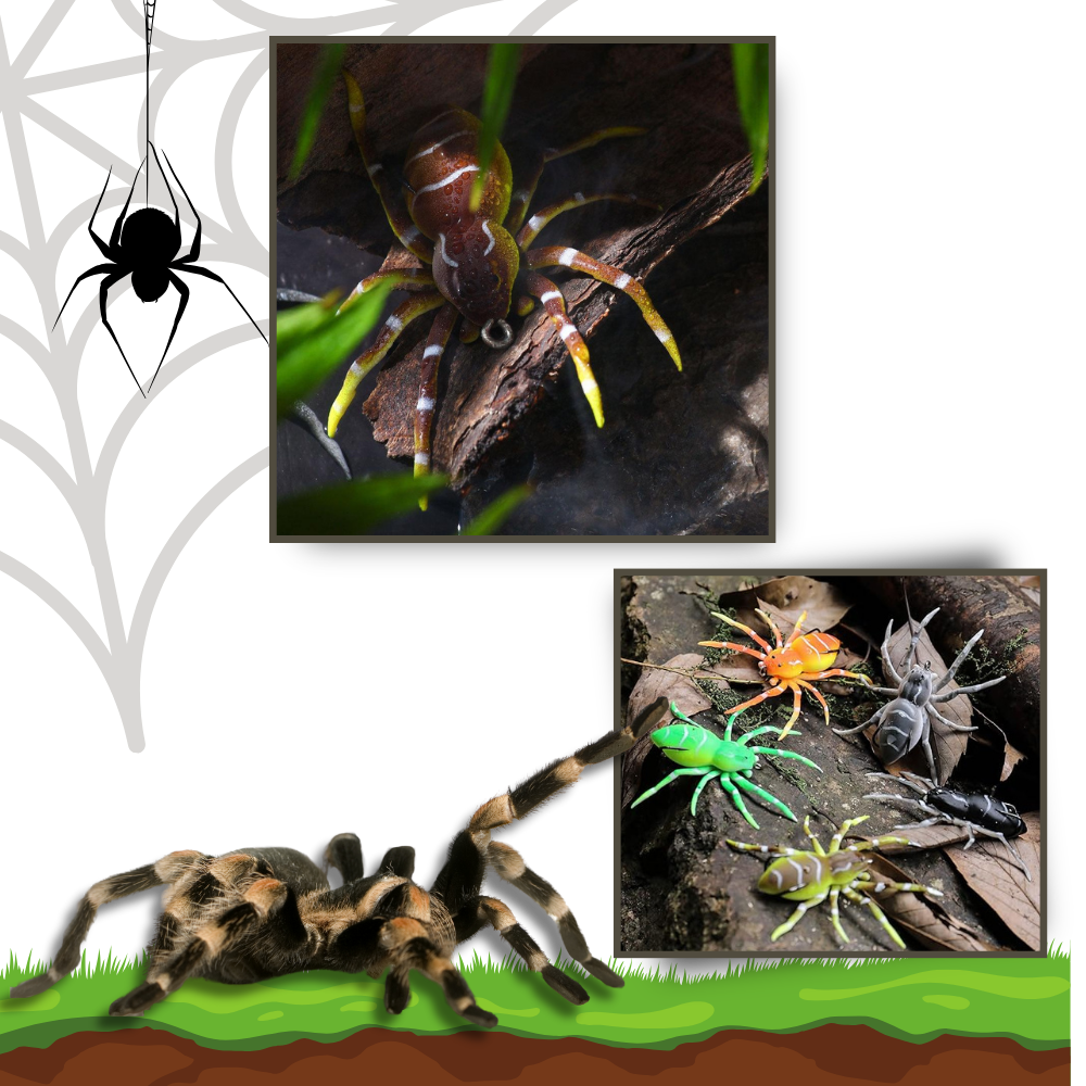 Isca de pesca em forma de aranha com movimentos naturais, marca Amazing Fashion Decoration, ideal para pescaria.