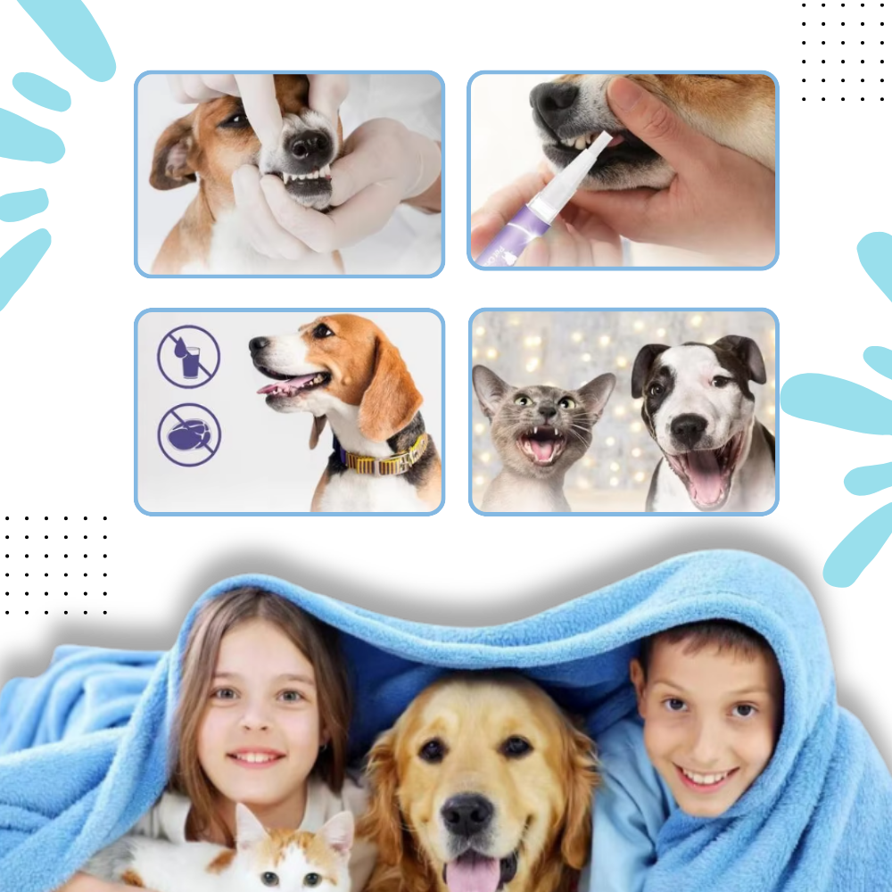 Gel de réparation bucal natural para animais de estimação da Kehuo, indicado para higiene bucco-dentária e cuidado oral.