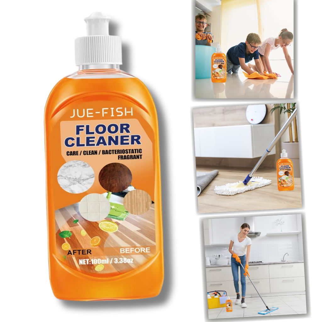 Produto de limpeza multiuso para pisos de mármore com fragrância natural, da marca Wovilon, ideal para limpeza doméstica.