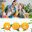 Produto de limpeza multiuso Wovilon para pisos com aroma natural, fórmula segura e eficaz para uma casa limpa e perfumada.