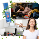 Óleo essencial calmante para dores de cabeça da marca 21 Drops, frasco com gotas e ingredientes naturais visíveis.