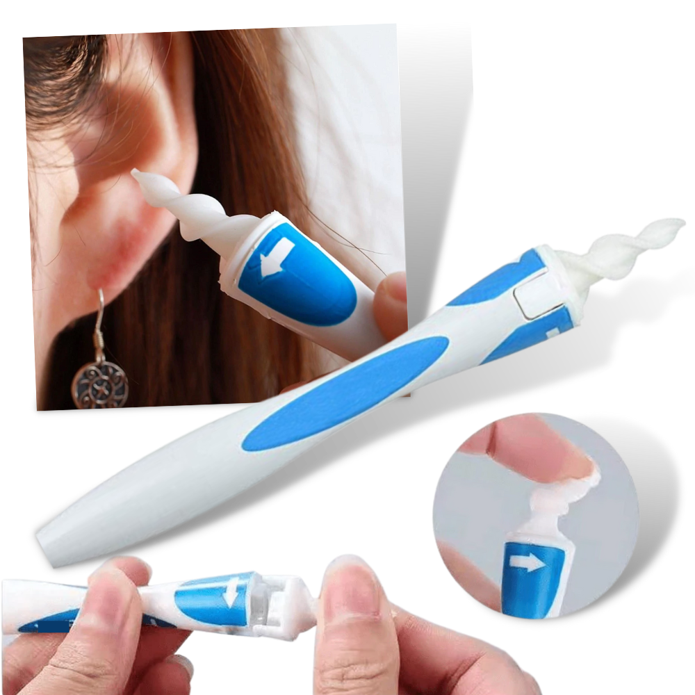 Cure-oreilles de silicone en spirale Neomen, accessório para cuidado das orelhas, em material flexível e seguro.