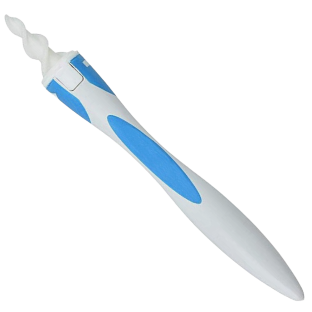 Cure ourelhas de silicone em espiral da Neomen, dispositivo para cuidado e higiene das orelhas.