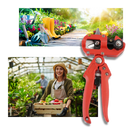 Sécateur de jardin et outil de greffage Netjett noir pour jardinage, avec lames tranchantes et manche ergonomique.