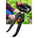 Sécateur de jardin Netjett noir et outil de greffage pour taille et jardinage, avec lames robustes et poignée ergonomique.