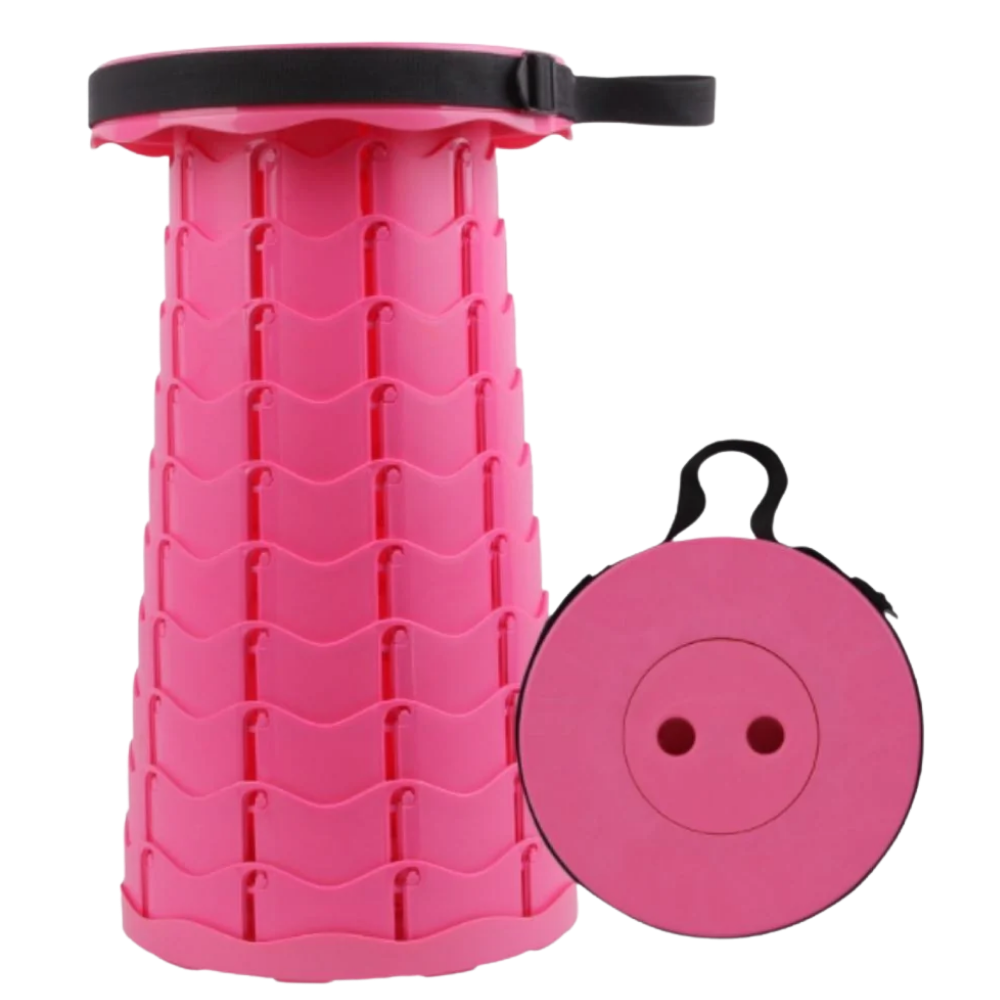 Tabouret retrátil portátil vermelho da marca New Ruicheng, feito de chaises pliantes e tabourets pliants