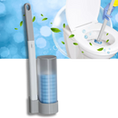Brosses de toilettes jetables Newpee avec porte-brosses aromatisé à l'océan, 6 pièces pour un nettoyage hygiénique efficace