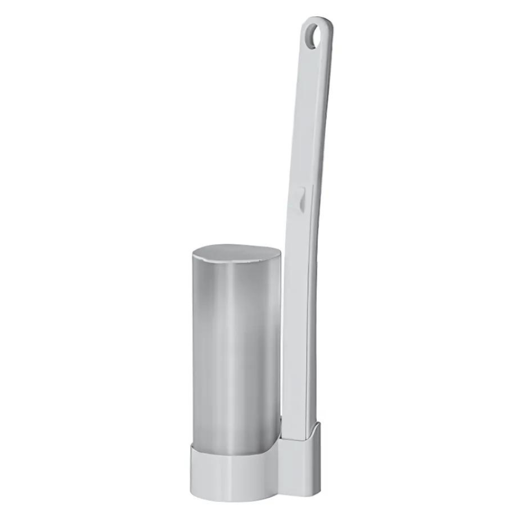Brosses de toilettes jetables Newpee avec porte-brosses, aromatisées à l'océan, ensemble de 6 pour un nettoyage hygiénique.