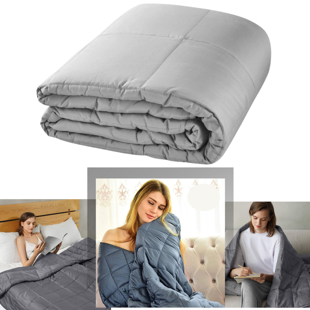 Couverture lestée gris foncé de 122x183 cm, 7 kg, pour thérapie par pression profonde, de la marque Nex, en literie.