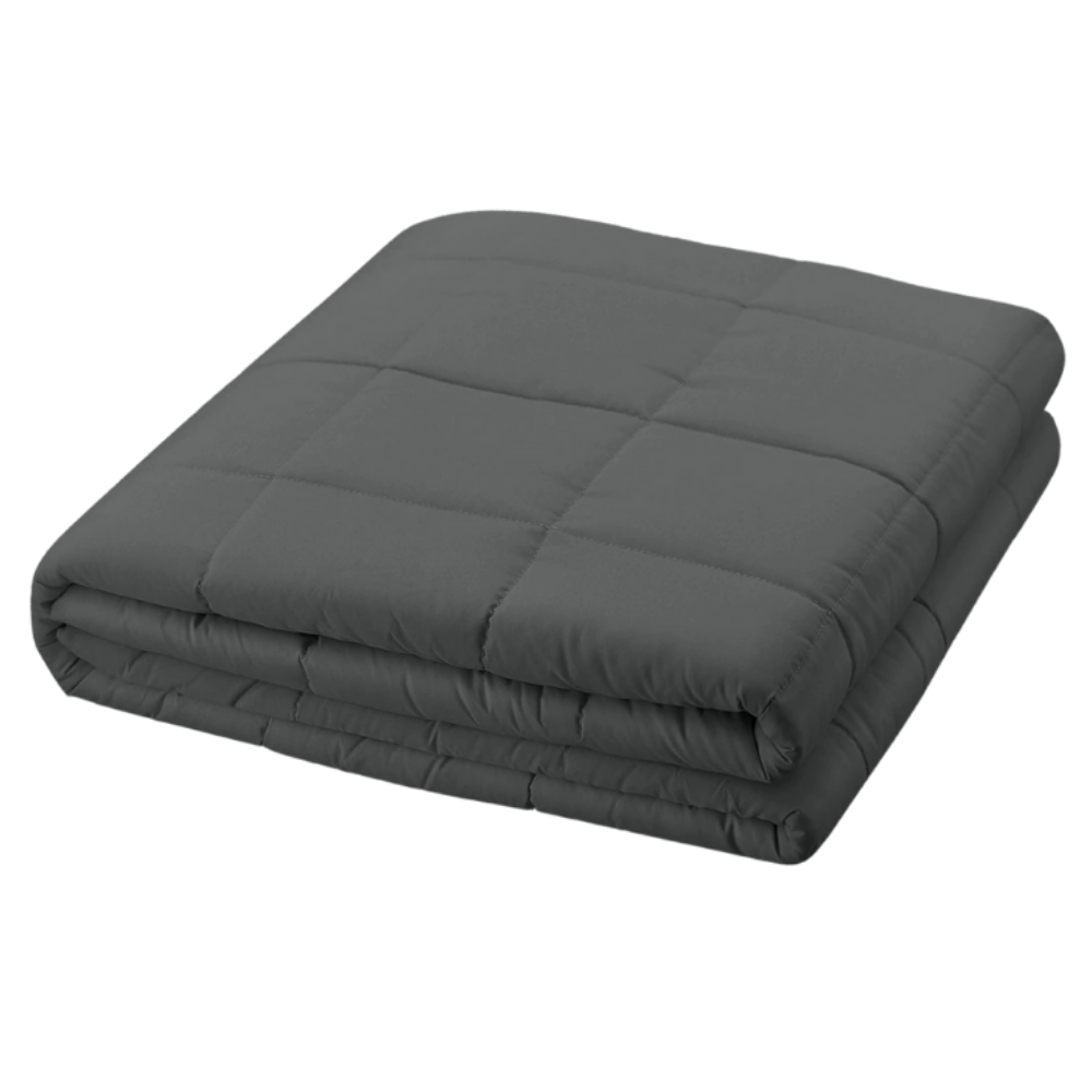 Couverture lestée Nex en gris foncé de 122x183 cm, 7 kg, pour thérapie par pression profonde, adaptée pour moins de 70 kg.
