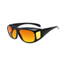 Óculos de sol WMtec para condução noturna, lentes de clareza com armação marrom, ideal para dirigir à noite com proteção.