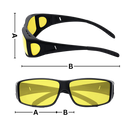 Óculos de sol WMtec para condução noturna, com lentes de clareza para melhorar a visibilidade à noite.