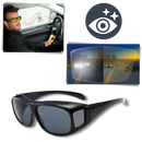 Óculos de sol WMtec para condução noturna, com lentes de clareza que melhoram a visão em ambientes escuros.