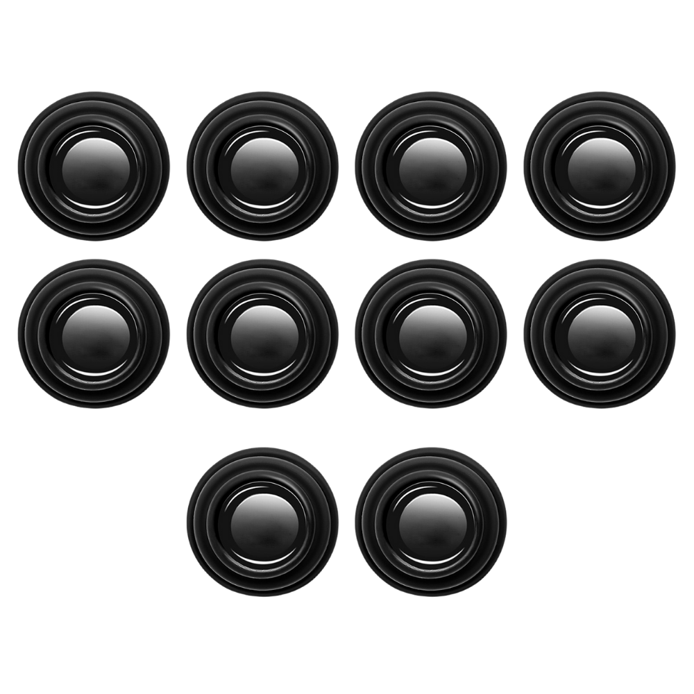 Conjunto de 10 amortecedores de porta de carro de silicone preto da Niileel, usados para manutenção e decoração de veículos.