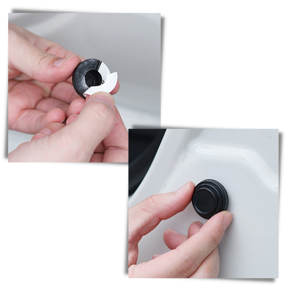 Conjunto de 10 amortecedores de porta de carro em silicone preto, para manutenção e decoração de veículos, marca Niileel.