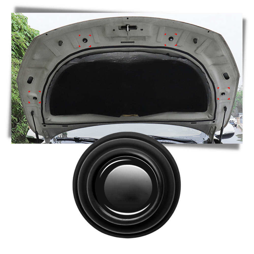 Conjunto de 10 amortizadores de porta de carro em silicone preto, para manutenção e decoração de veículos Niileel.