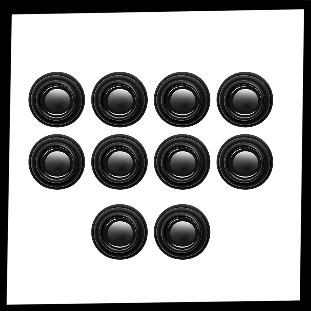 Conjunto de 10 amortecedores de porta de carro em silicone preto, para manutenção e decoração de veículos Niileel.