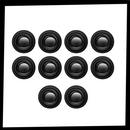 Conjunto de 10 amortecedores de porta de carro em silicone preto, para manutenção e decoração de veículos Niileel.