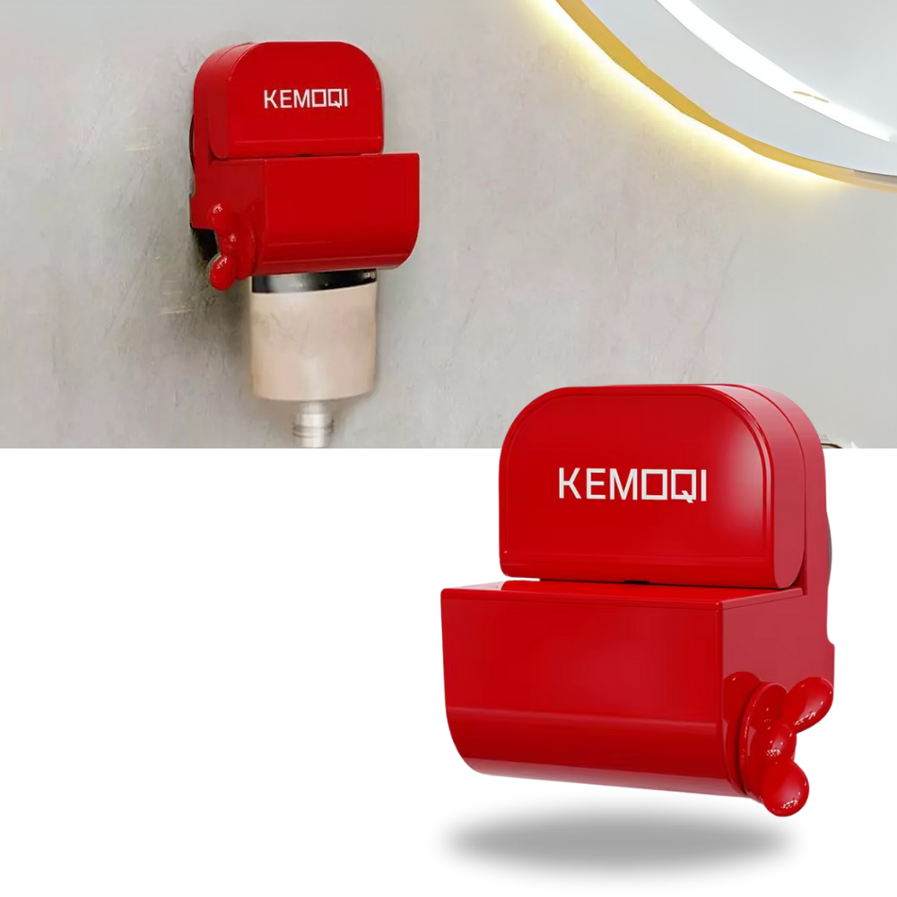 Suporte porta-brocas de dentes Egmy com dispenser anti-gaspillage para higiene bucal sustentável.