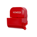 Porta-brosses de dentes Egmy para pressa-dentifrice anti-gaspillage, em vermelho, com espaço para escovas dentais.