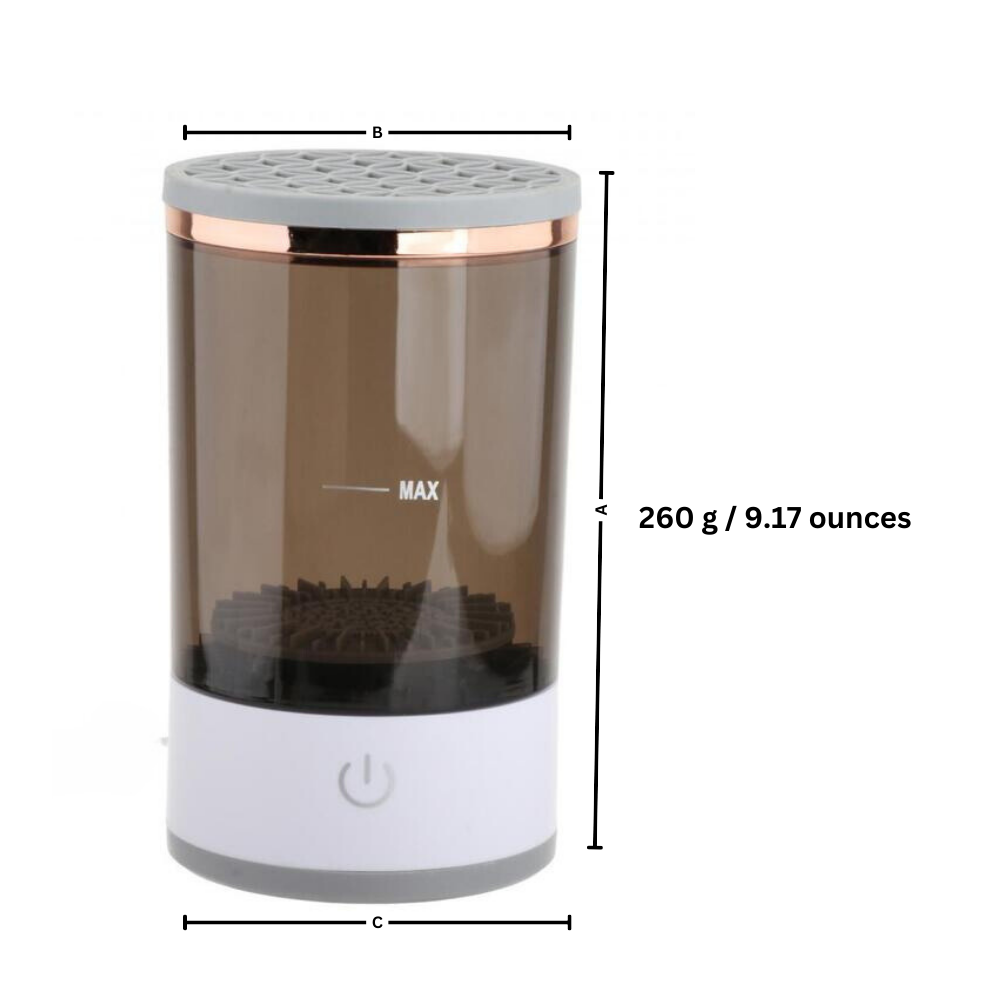 Pinceaux de maquillage nettoyeur électrique rapide et rechargeable Nogis, montre la brosse et le design compact.