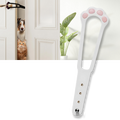 Loquet de porta para gatos Nogis, inovador, branco e laranja, feito para garantir segurança e facilidade de uso.