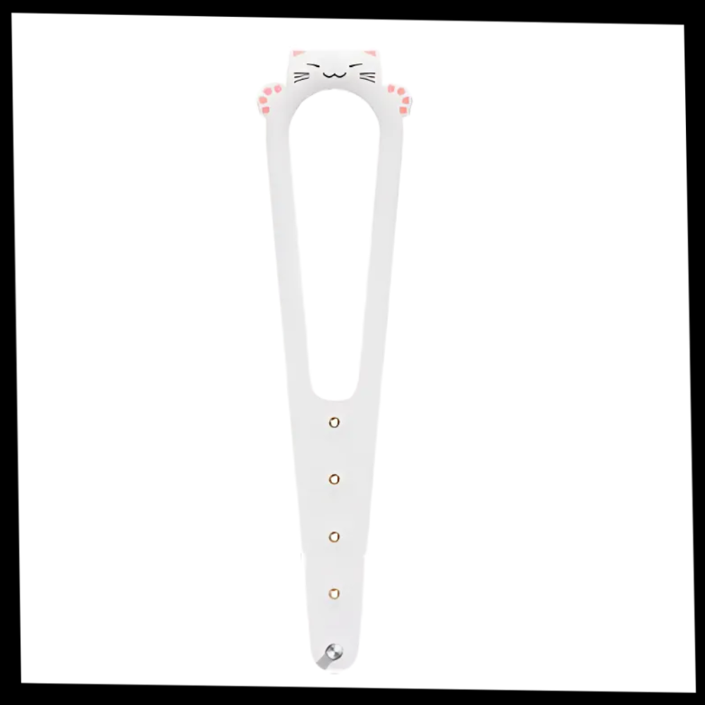 Loquet de porte branco e laranja da Nogis, inovador para gatos, com design de verrous e loquets para segurança e facilidade de uso
