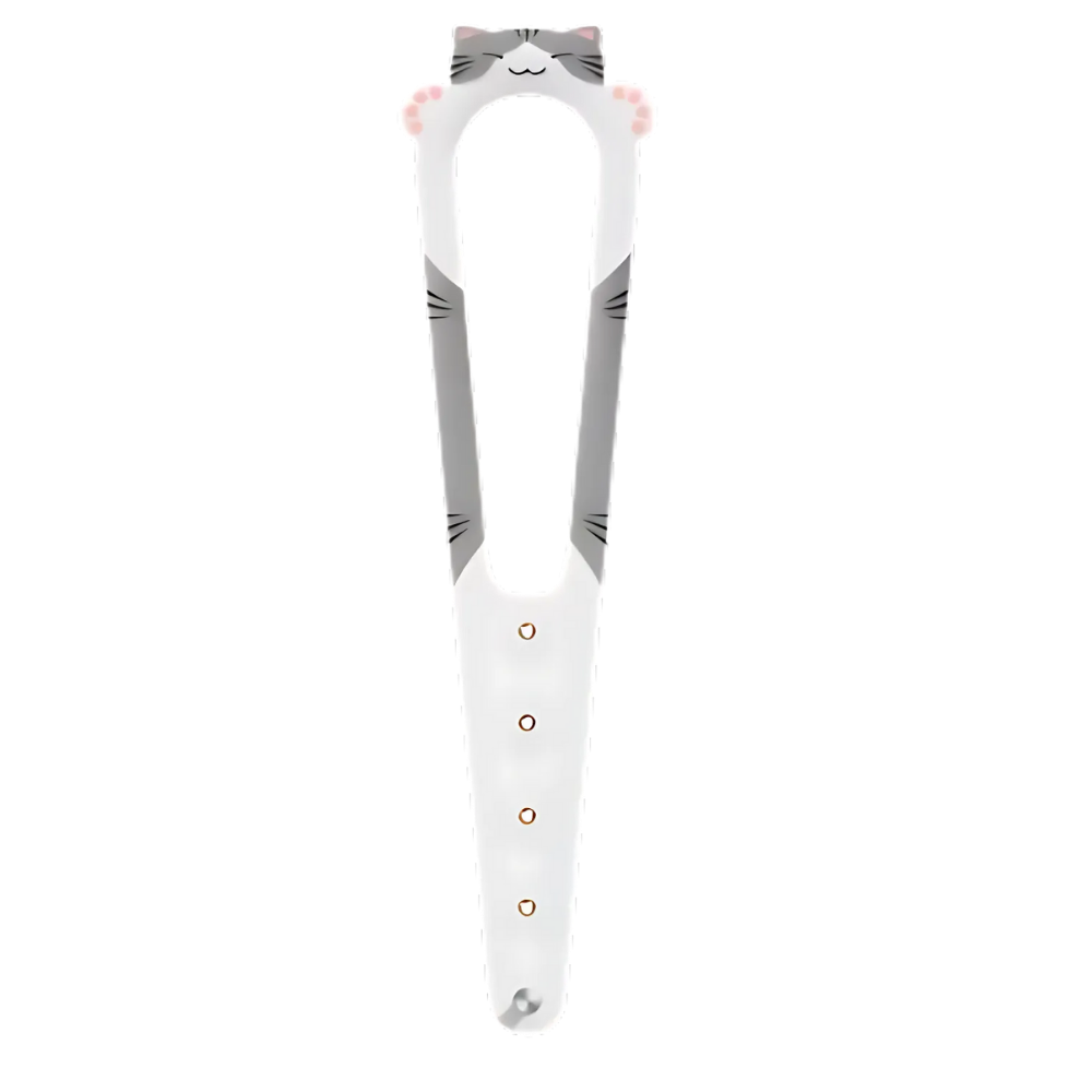 Loquet de porta inovador para gatos da Nogis, branco e laranja, com sistema de travamento seguro para portas de gatos.