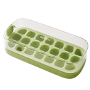 Forma de silicone antiaderente para cubos de gelo, utensílio de cozinha da marca Binduo, em verde.