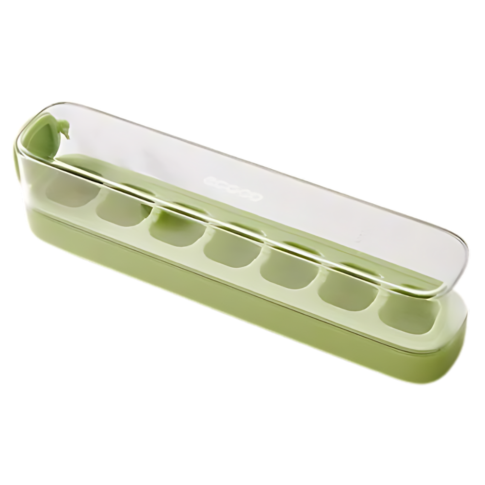 Forma de silicone antiaderente para cubos de gelo na cor verde, utensílios de cozinha da marca Binduo.