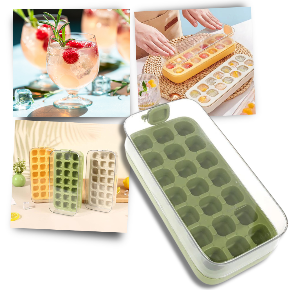 Forma de silicone antiaderente para cubos de gelo da marca Binduo, utensílios de cozinha para fazer gelo facilmente.