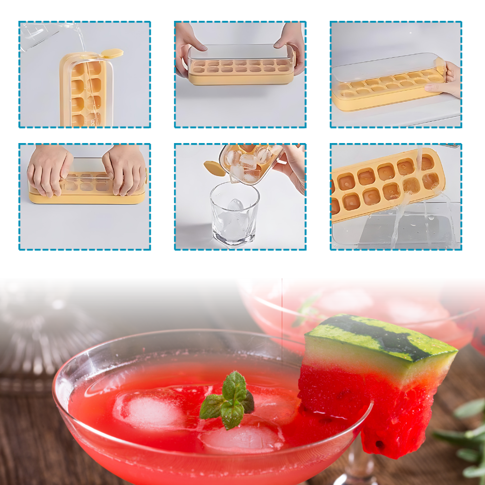 Forma de silicone antiaderente para gelo, utensílio de cozinha da marca Binduo, ideal para fazer cubos de gelo.