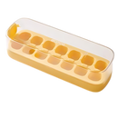 Cubos de gelo de silicone antiaderente da Binduo, bandeja de silicone amarela para fazer gelo de forma fácil e prática.