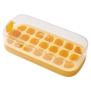 Forma de silicone antiaderente para gelo, utensílios de cozinha Binduo, bandeja amarela para cubos de gelo.
