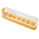 Forma de silicone antiaderente para cubos de gelo, utensílio de cozinha da marca Binduo, na cor amarela.