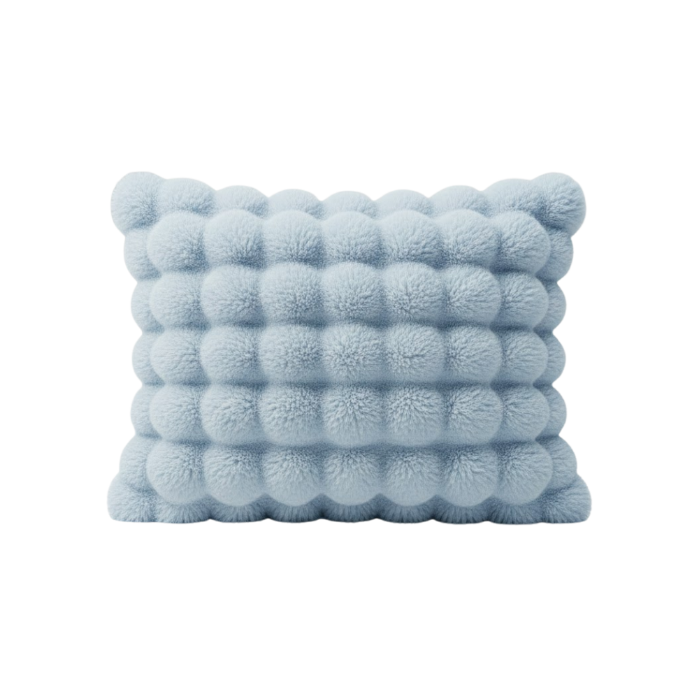 Capa antideslizante para sofá de pelúcia macia, marca Jienlioq, na cor azul, medida 30x50 cm, ideal para proteger e decorar.